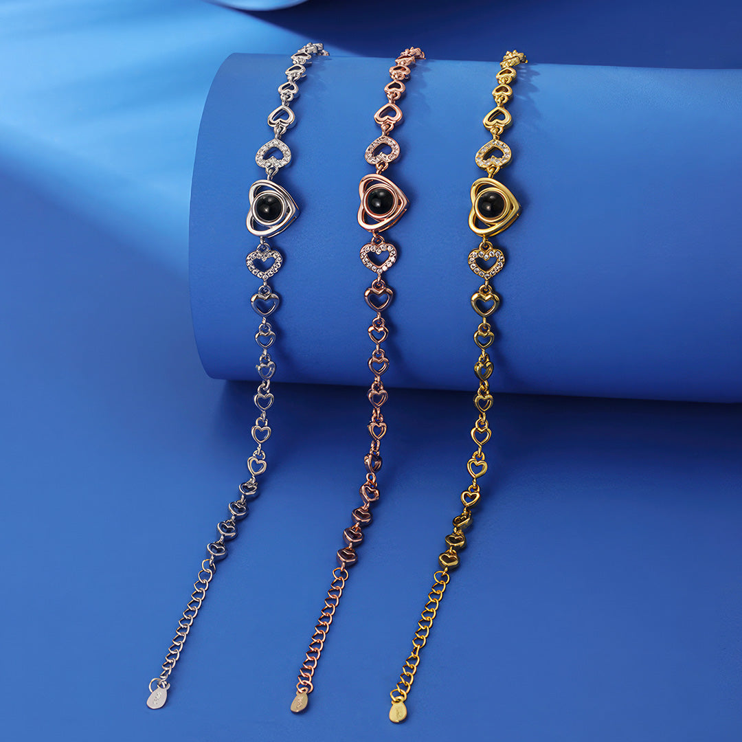 Photo Projection Bracelet Heart-Shaped
