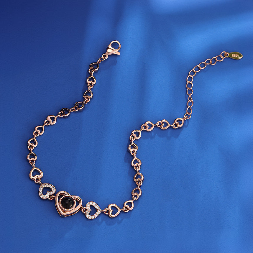 Photo Projection Bracelet Heart-Shaped