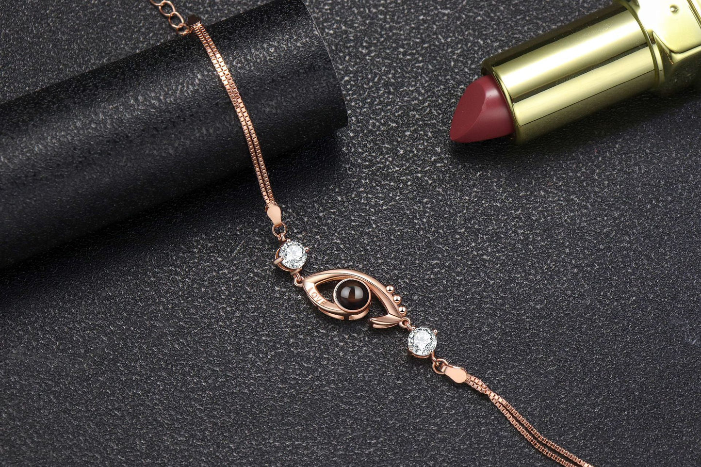 Bransoletka z Twoim Zdjęciem Oko z Napisem Love