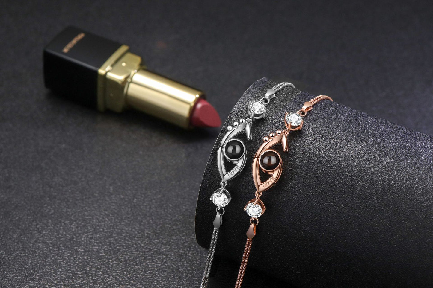 Bransoletka z Twoim Zdjęciem Oko z Napisem Love