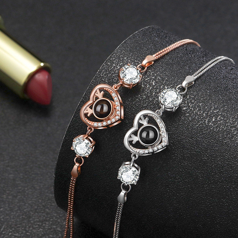 Bransoletka z Twoim Zdjęciem Serce Renifera