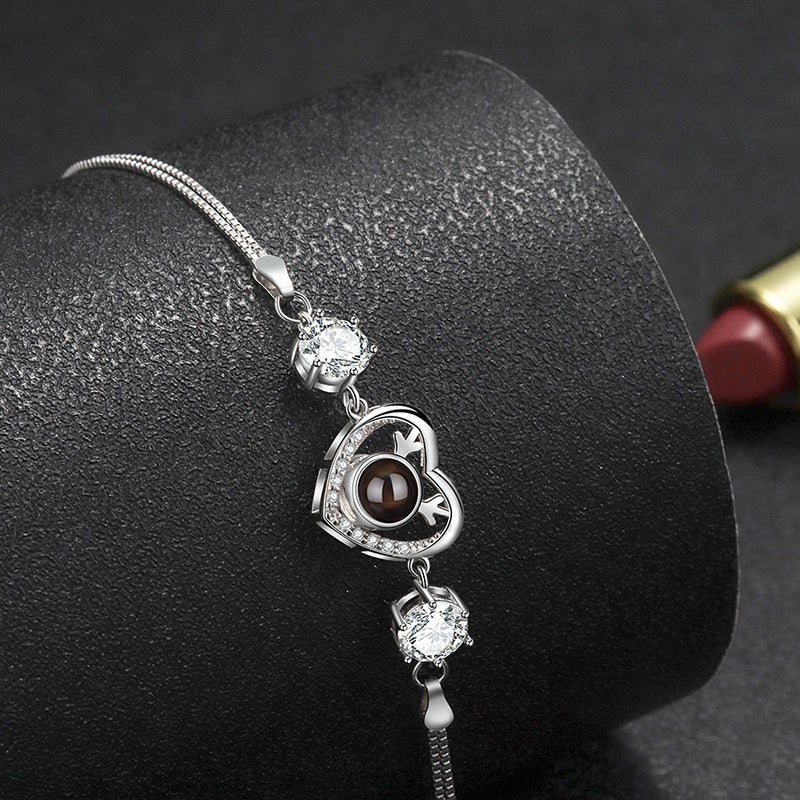 Bransoletka z Twoim Zdjęciem Serce Renifera