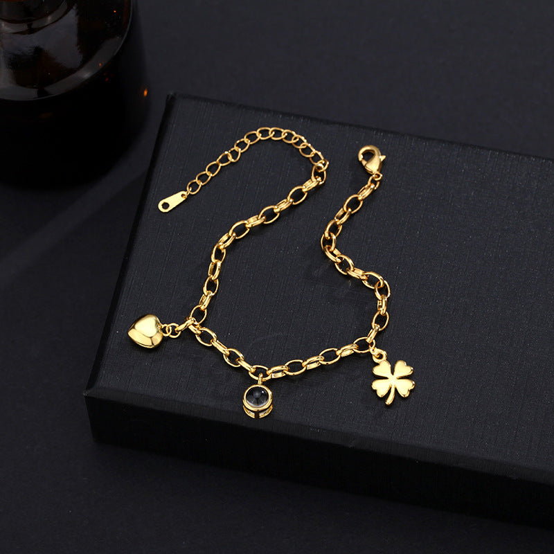 Bransoletka z Twoim Zdjęciem Szczęśliwe Serce