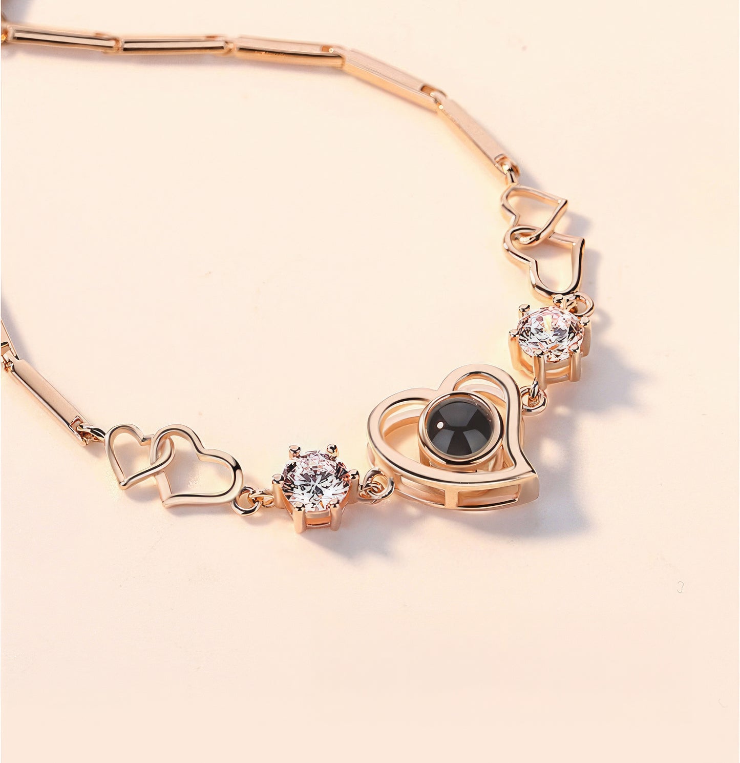 Bransoletka z Twoim Zdjęciem Złączone Serca