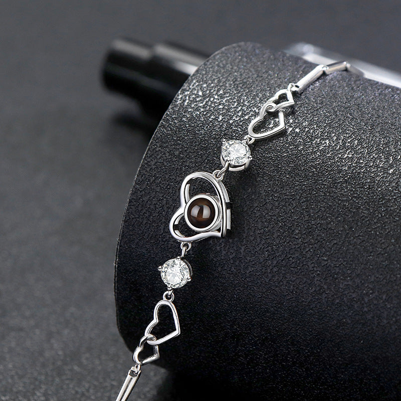 Bransoletka z Twoim Zdjęciem Złączone Serca