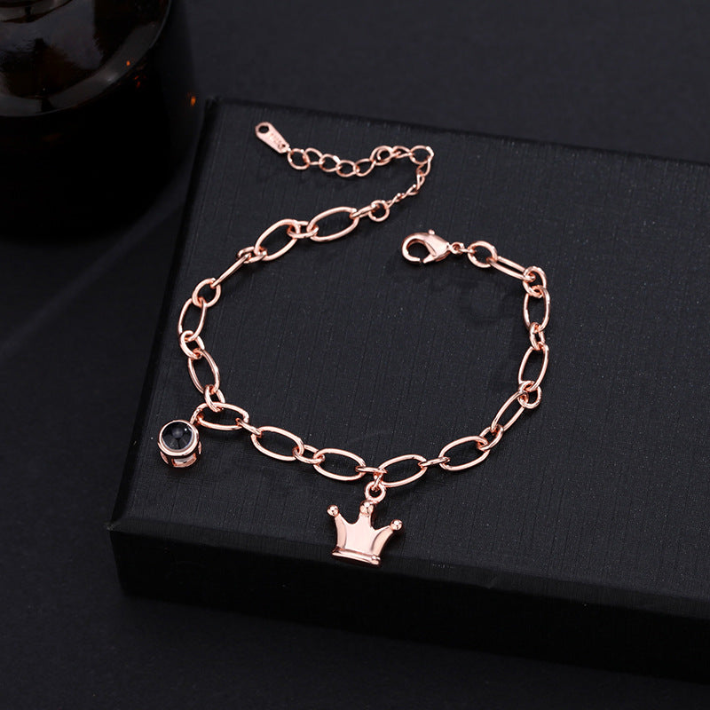 Bransoletka z Twoim Zdjęciem z Koroną