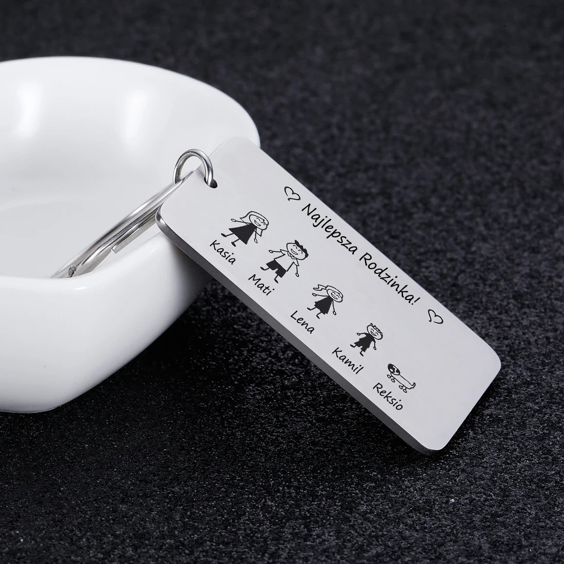 Spersonalizowany Rodzinny Brelok z Imionami