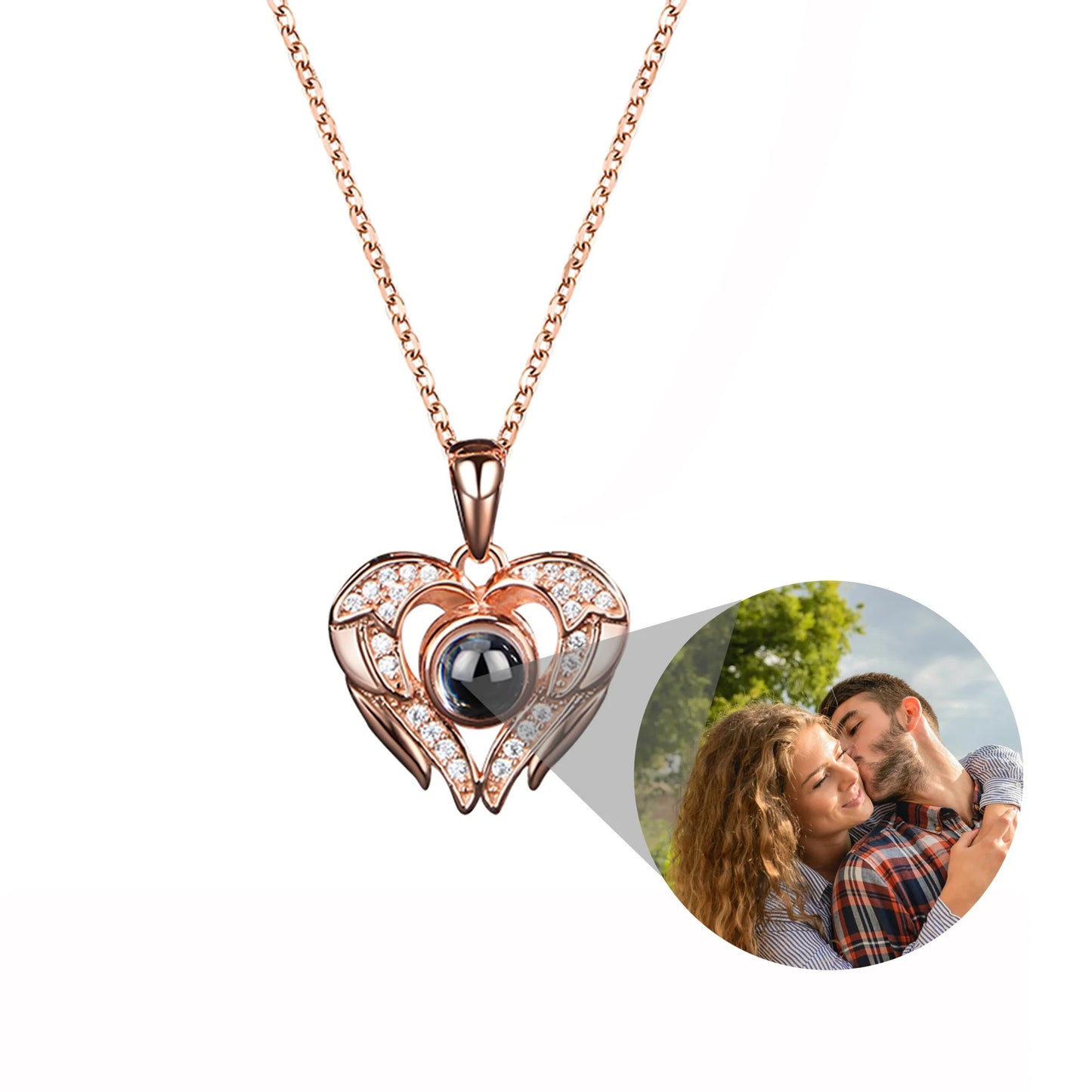 Naszyjnik "Skrzydła Anioła" ze Zdjęciem w Środku