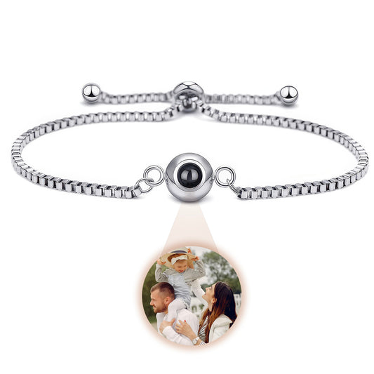 Personalized Photo Bracelet (Box Chain)