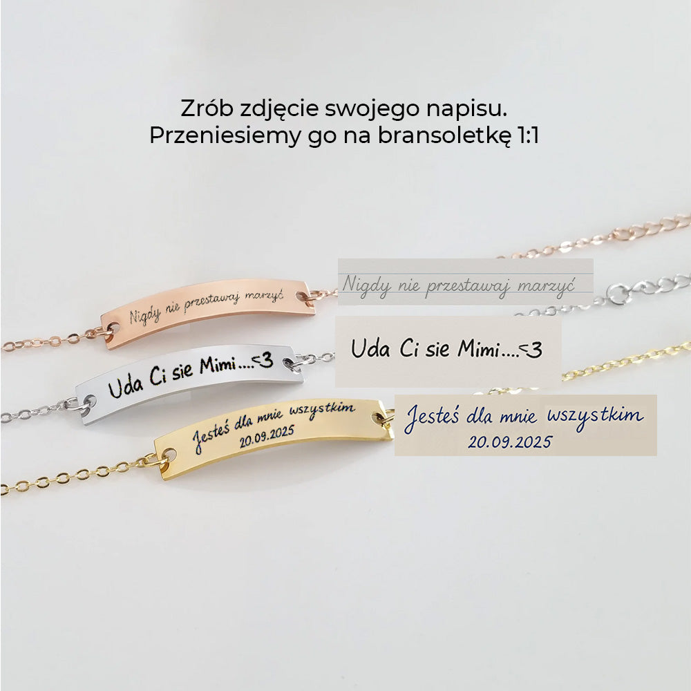 Bransletka z Twoim Ręcznym Napisem