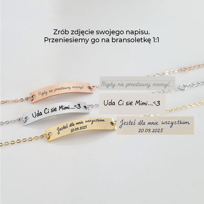 Bransletka z Twoim Ręcznym Napisem