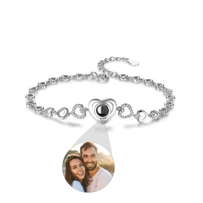 Photo Projection Bracelet Heart-Shaped 