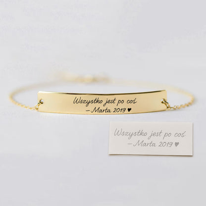 Bransletka z Twoim Ręcznym Napisem