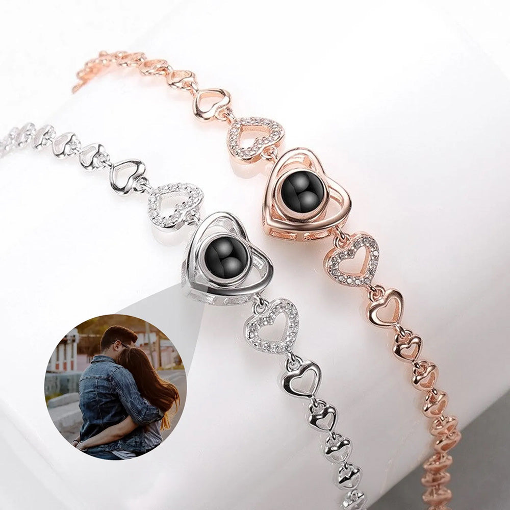 Photo Projection Bracelet Heart-Shaped 