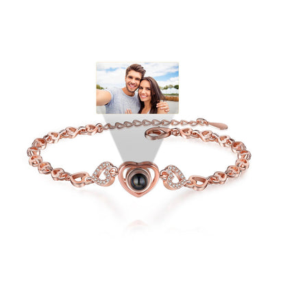 Photo Projection Bracelet Heart-Shaped 